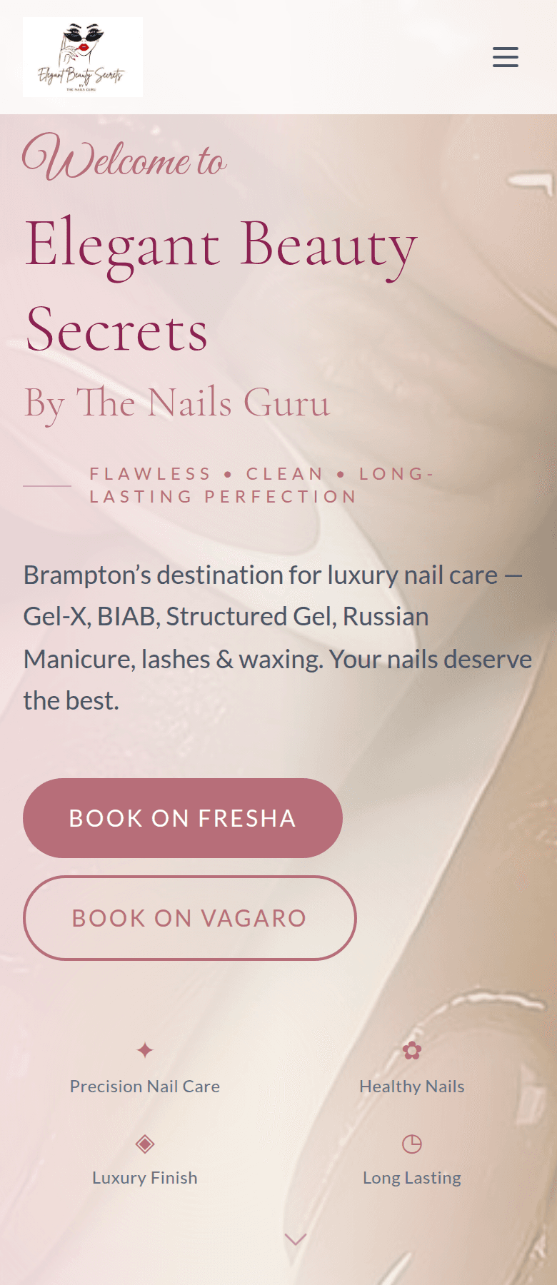 Nail salon on a phone